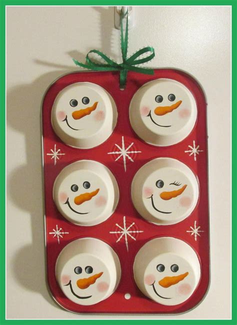 Muffin Tin Snowmen Etsy Christmas Craft Fair Gingerbread