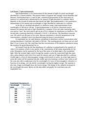 Lab Report 7 - Lab Report 7: Spectrophotometry Spectrophotometry is the measurement of the ...