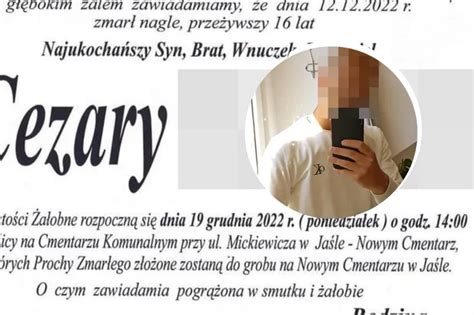 Tragiczna śmierć Cezarego Wiadomo kiedy 16 latka pożegnają bliscy