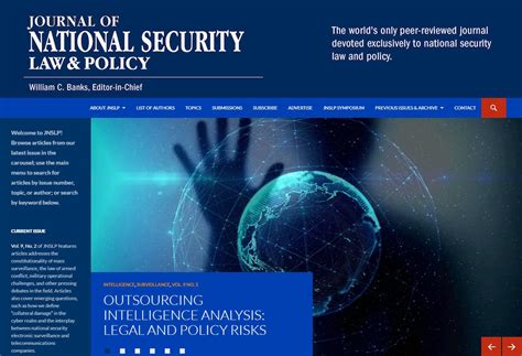 Journal Of National Security Law And Policy Center On National Security Georgetown Law