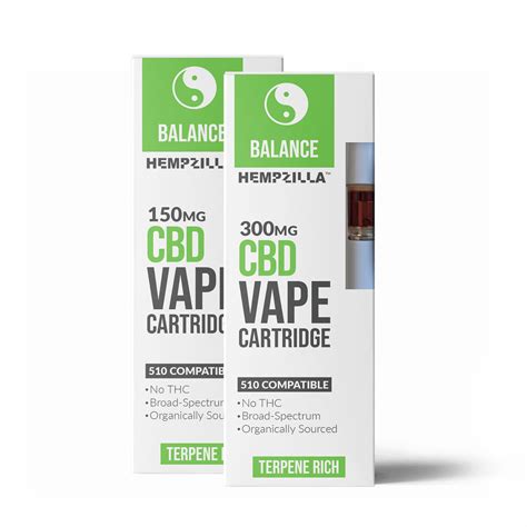 Hempzilla Broad Spectrum Hemp Cbd Vape Cartridge The Calm Leaf