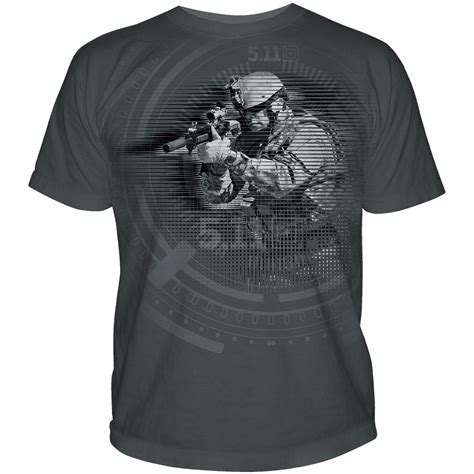 511 Tactical Mens Cotton T Shirt Night Vision Airsoft Logo Action Top