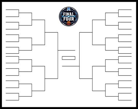 Printable 32 Team Bracket For The Second Round Of March Madness