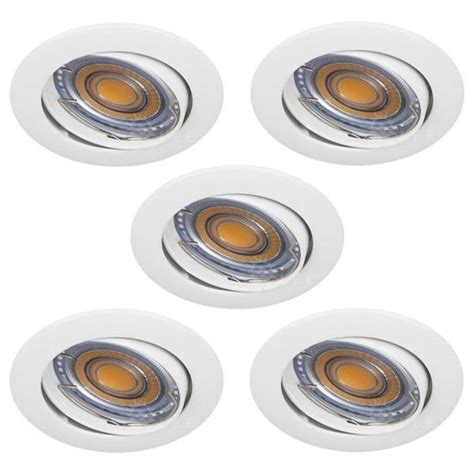 Lot De Spots Led Encastrables Orientables Blancs Lampesecoenergie