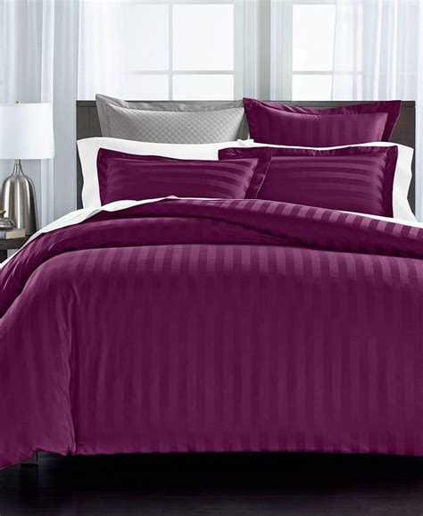 Charter Club 1 5 Stripe 550 Thread Count 100 Cotton 3 Pc Duvet Cover Set Full Queen Created