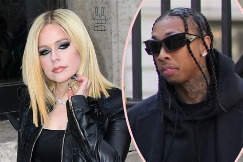 Avril Lavigne Tyga Confirm Romance With Steamy Pda At Party Perez