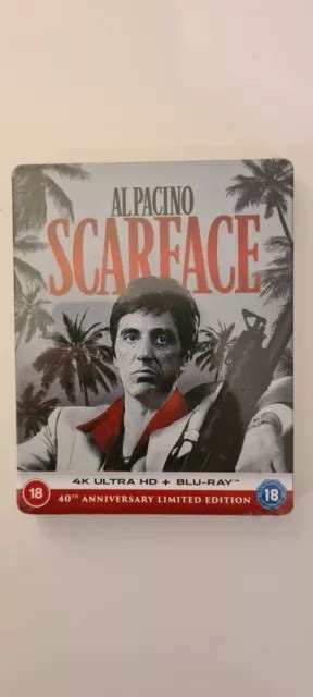 SCARFACE 40TH ANNIVERSARY Edition Uk 4K Ultra Hd Blu Ray Steelbook