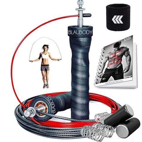 Corde A Sauter Crossfit Speed Rope Lest E Et Ajustable Avec Roulement A