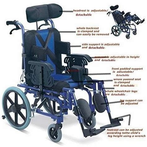 Cerebral Palsy Wheelchair Foldable Pediatric Cp200 Material Mild