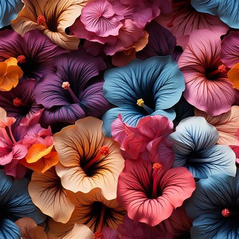 Premium Ai Image Brightly Colored Flowers Are Arranged In A Pattern