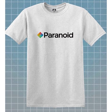 Paranoid T Shirt Câmera Filme Paródia Crazy Lit Tee Logotipo Indie Retro Novidade Top Mens 2018