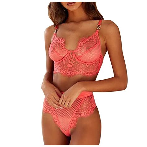 Xhjun Women Teddy Lingerie Bodysuit Set Pieces Sheer Babydoll Lace