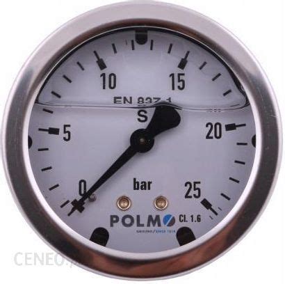 Polmo Manometr Glicerynowy M63 0 25 Bar Tylne Przyłącze Mgh63Kg14T25P