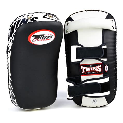 Kps10 Twins Black White Light Weight Thai Kick Pads