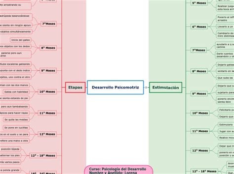 Desarrollo Psicomotriz Mapa Mental Mindomo