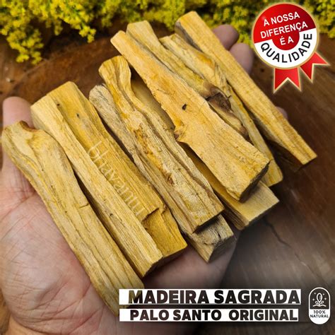 Incenso Palo Santo 100 Natural Peruano 100 Gramas Limpeza Energética