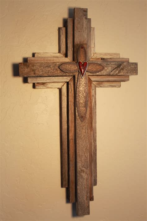 Wall Cross From Salvaged Wood 24 Oklahoma Tornado