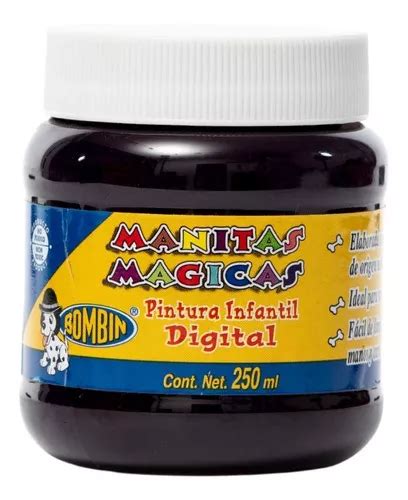 Pintura Digital Infantil Bombin Manitas Mágicas Niños 250ml Color Café Mercadolibre