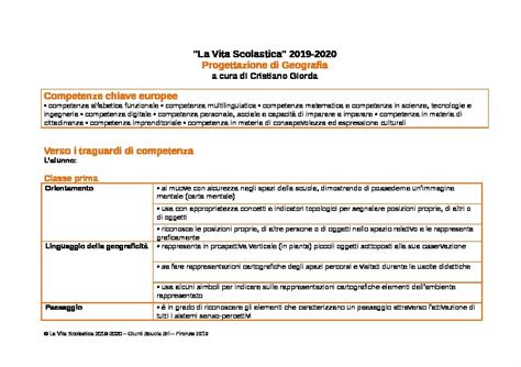 Progettazione Annuale Geografia Docx 2019 2020 Giunti Scuola