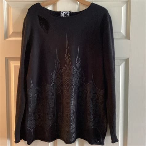 Killstar Sweaters Killstar Xxl Black Goth Knit Sweater Poshmark