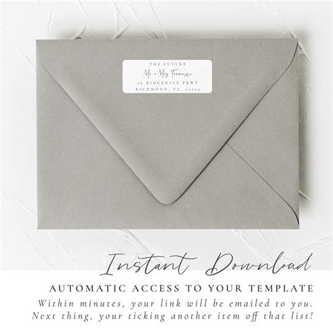 Elegant Return Address Labels For Wedding Envelopes 1 Etsy