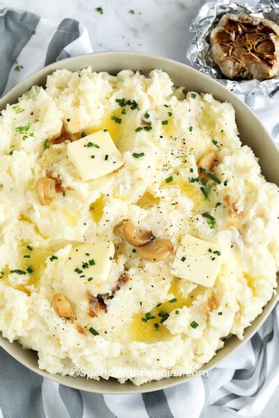 Creamy Roasted Garlic Mashed Potatoes Spend With Pennies