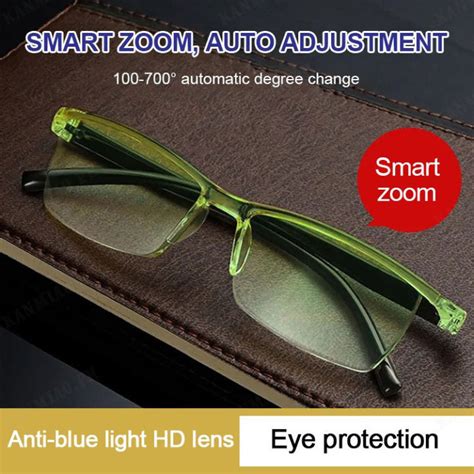 【Ready Stock】Smart Zoom Gradient Color Reading Glasses Presbyopic Presbyopia Glasses Far Sighted ...