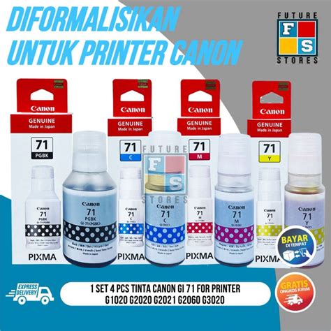 Jual Set Pcs Tinta Canon Gi For Printer G G G G