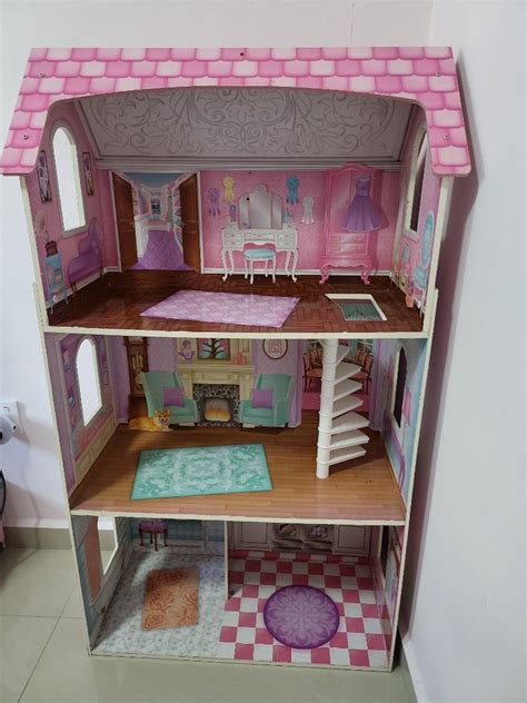 Barbie Doll Wooden House Furniture Home Living Furniture Shelves