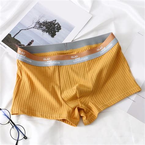 Trendy Men S Cotton Boxer Shorts Underwear With Bulge Pouch And Trunk