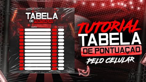 Tutorial Como Fazer Banner De Pontuação De Campeonato De Free Fire