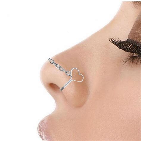 Koupit Online Stainless Steel Women Septum Rings Fake Piercing Nose