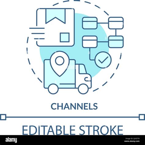 Channels Turquoise Concept Icon Stock Vector Image And Art Alamy