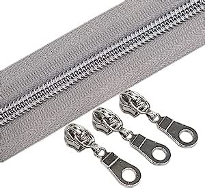 Amazon Yahoga Silver Metallic Nylon Coil Zippers By The Yard