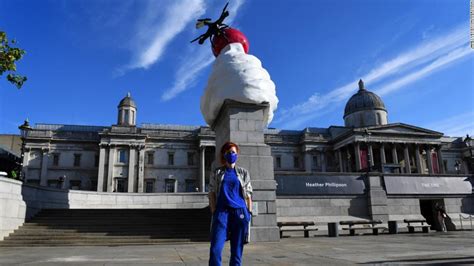 Whipped cream topped with a fly and drone is Trafalgar Square's latest Fourth Plinth sculpture ...