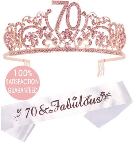 70th Birthday Sash Tiara Set For Women Large Kroger