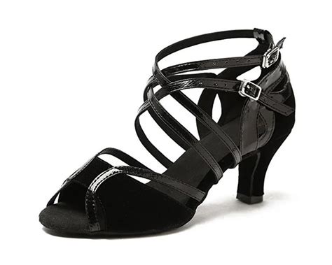 New Ladies Girls Black Sude Salsa Tango Ballroom Dance Shoes Latin ...