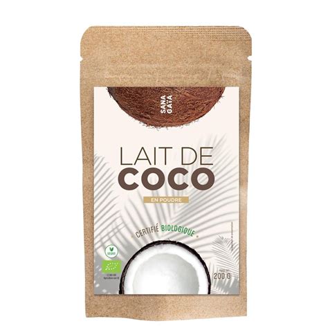 Lait de coco en poudre Bio 200 g Sana Gaïa Onatera