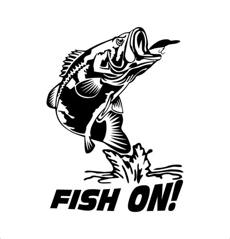 Bass Fish on fishing decal – North 49 Decals