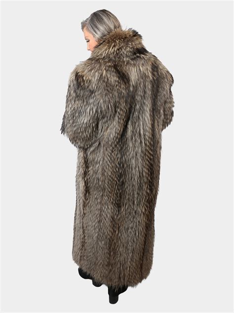 Womens Finn Raccoon Fur Coat Estate Furs