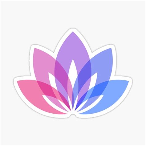 Purple Lotus Flower Yoga Day Design Sticker For Sale By Slanapotam