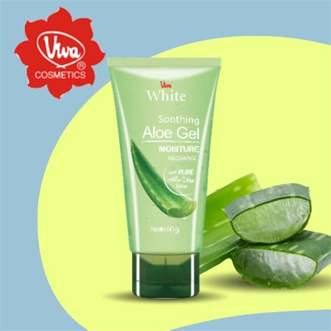 Jual Viva Soothing Aloe Gel Moisture 80g Lidah Buaya Aloevera Halal Kenzie77shop Shopee