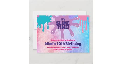 Invitación La Fiesta De Cumpleaños Del Fiesta Del Limo Invita Zazzle Es