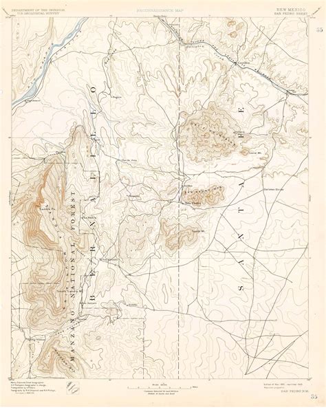 Collection C 007 Usgs Topographic Map Of San Pedro Nm At The