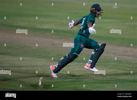 Pakistans Naseem Shah Runs To Celebrate After Hitting Two Consecutive