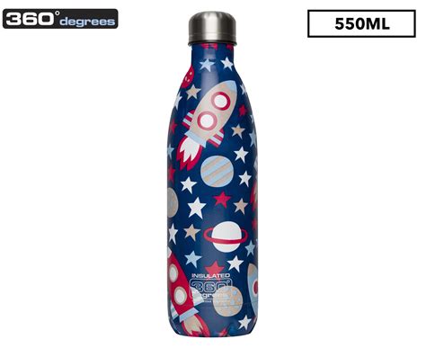 360 Degrees Vacuum Insulated Stainless Steel Soda Bottle 550ml Navy