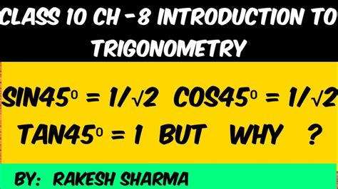 How to prove sin 45 geometrically | find the value of tan 45 ...