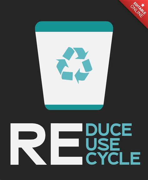 Ecology Reduce Reuse Recycle Logo Badge Template Design | Free Design ...