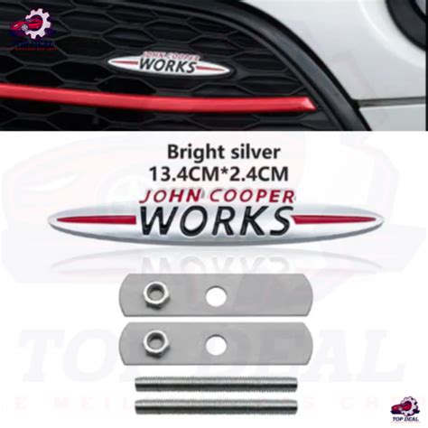 MINI JCW John Cooper Works emblème insigne logo chrome calandre clubman