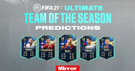 Fifa Ultimate Tots Team Of The Season Predictions As Release Date